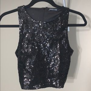 Black sparkly top